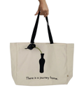 Black tulip tote bag .